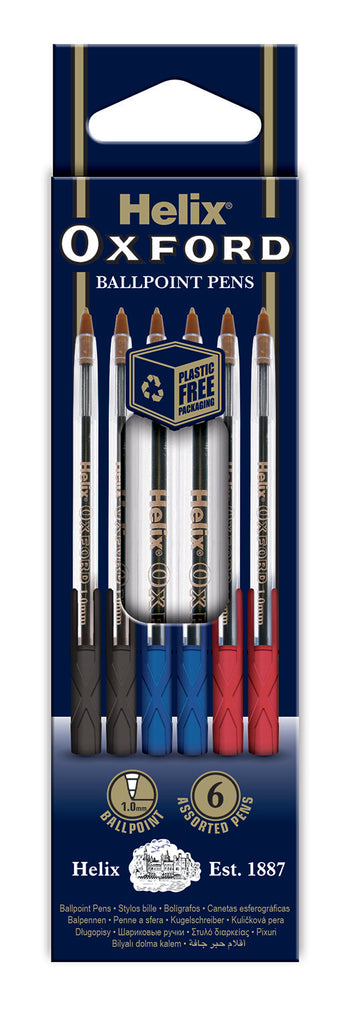 Assorted Ball Point Pens - Pack of 6