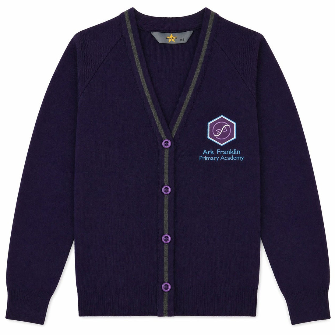 ARK Franklin Girls Cardigan -Purple - ACE Clothing