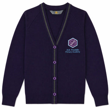 ARK Franklin Girls Cardigan -Purple - ACE Clothing