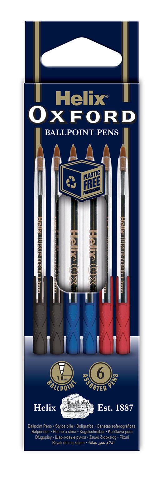 Assorted Ball Point Pens - Pack of 6 - ACE Clothing