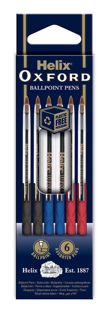 Assorted Ball Point Pens - Pack of 6 - ACE Clothing