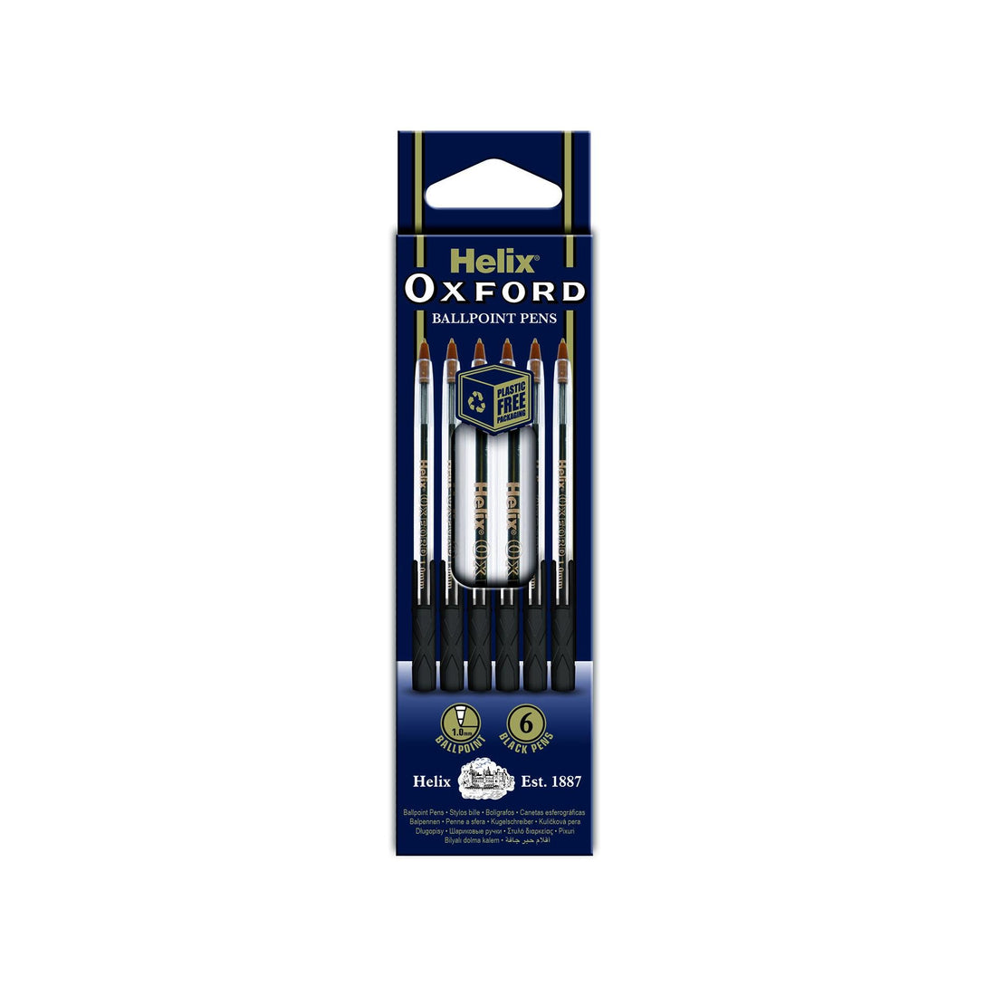 Black Ball Point Pens - Pack of 6 - ACE Clothing