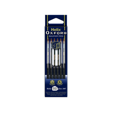 Black Ball Point Pens - Pack of 6 - ACE Clothing