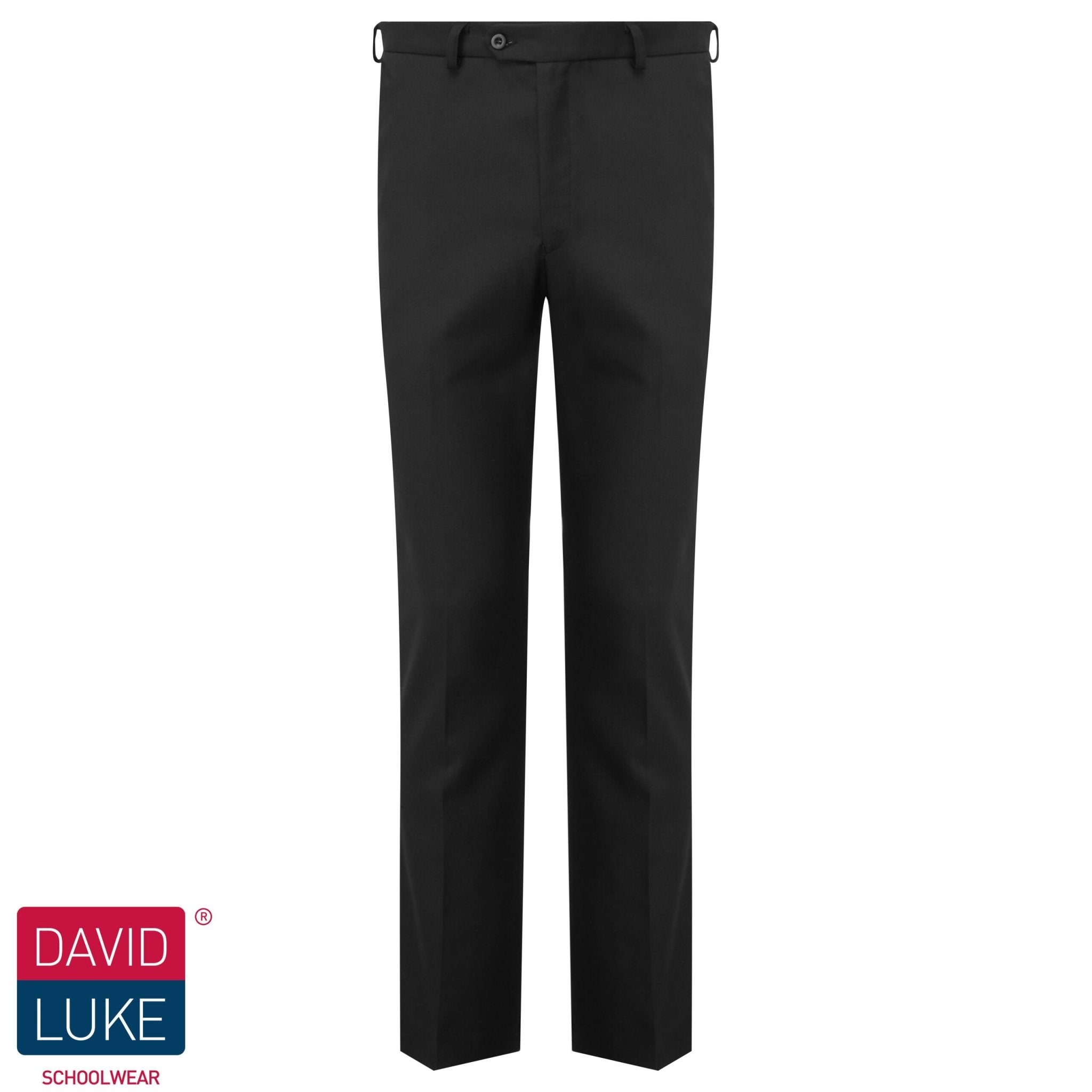 Black Tailored Flat Front Boys Senior Trousers - DL959 - ACE Clothing