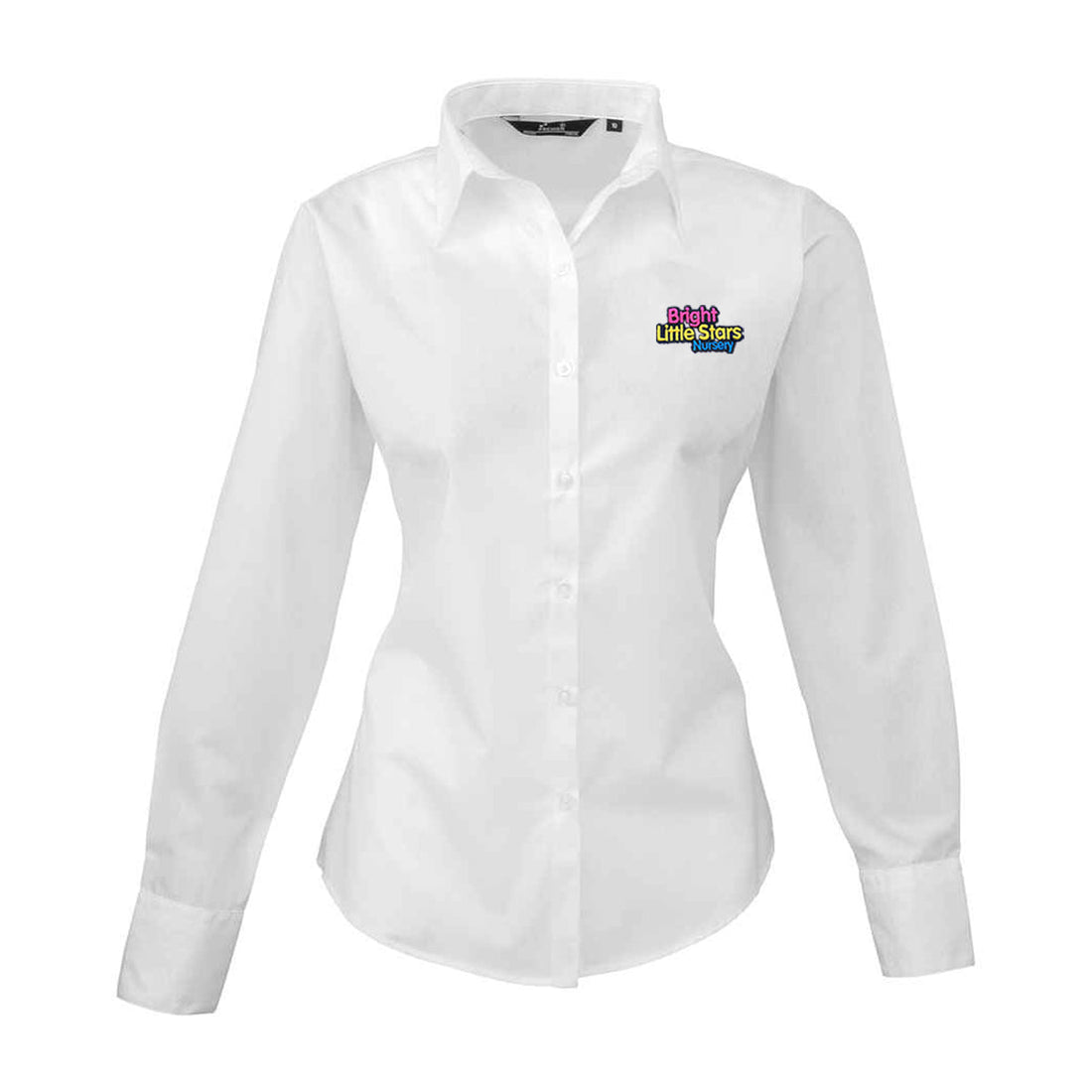 BLS Managers Long Sleeve Women's Blouse - White - ACE Clothing