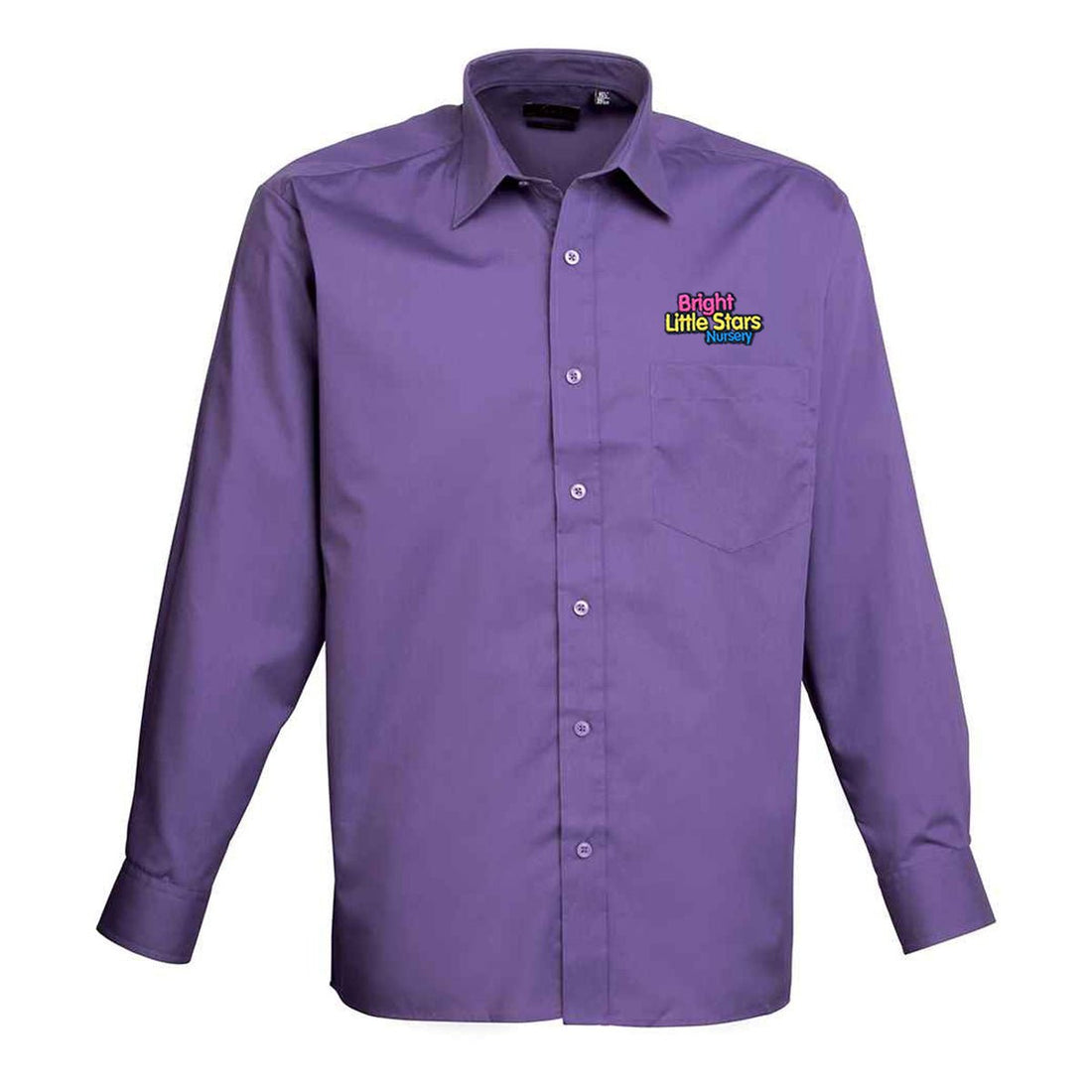 BLS Staff Long Sleeve Men's Purple Shirt - ACE Clothing