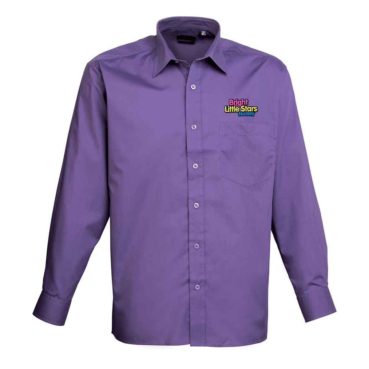 BLS Staff Long Sleeve Men's Purple Shirt - ACE Clothing