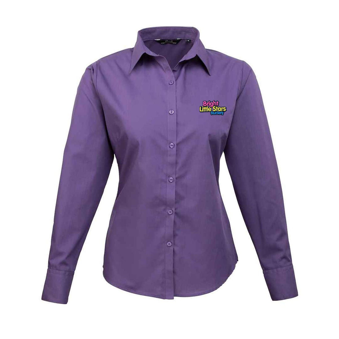 BLS Staff Long Sleeve Purple Womens Blouse - ACE Clothing