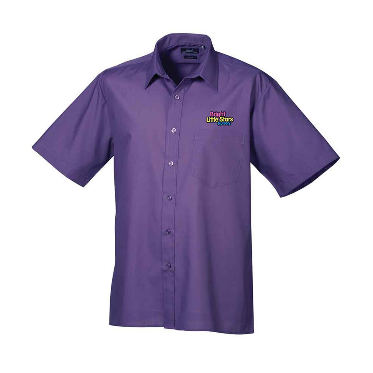 BLS Staff Short Sleeve Mens Purple Shirt - ACE Clothing