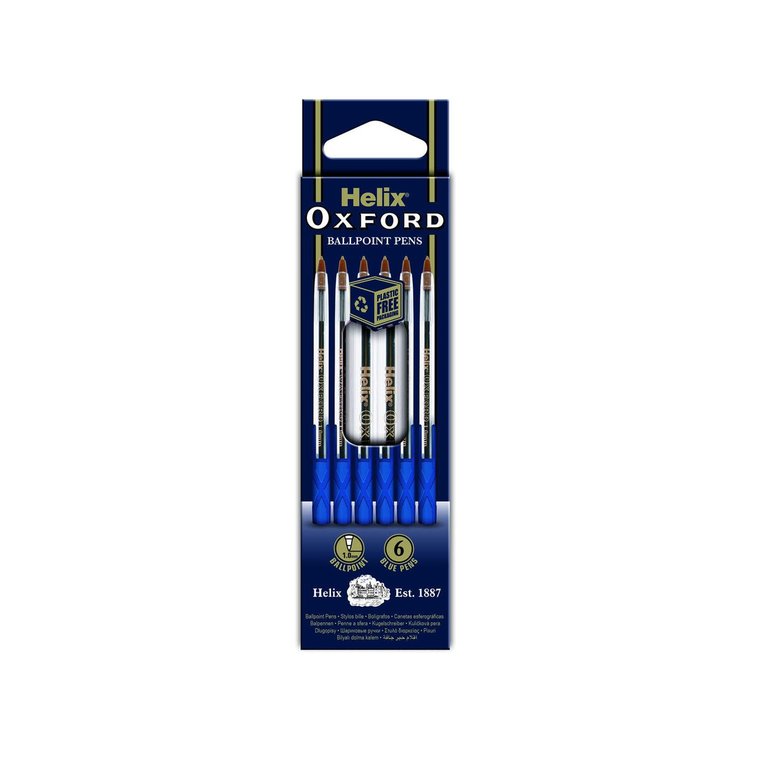 Blue Ball Point Pens - Pack of 6 - ACE Clothing