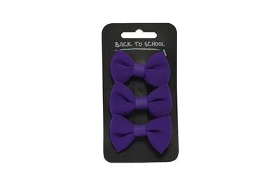 Bow Hair Clips (Purple) - ACE Clothing