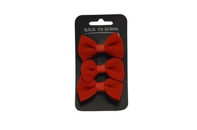 Bow Hair Clips (Red) - ACE Clothing