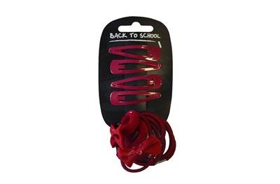 Bows Clips & Hair Bobbles (Maroon) - ACE Clothing