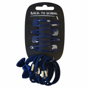 Bows Clips & Hair Bobbles (Navy) - ACE Clothing