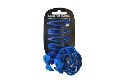 Bows Clips & Hair Bobbles (Royal) - ACE Clothing