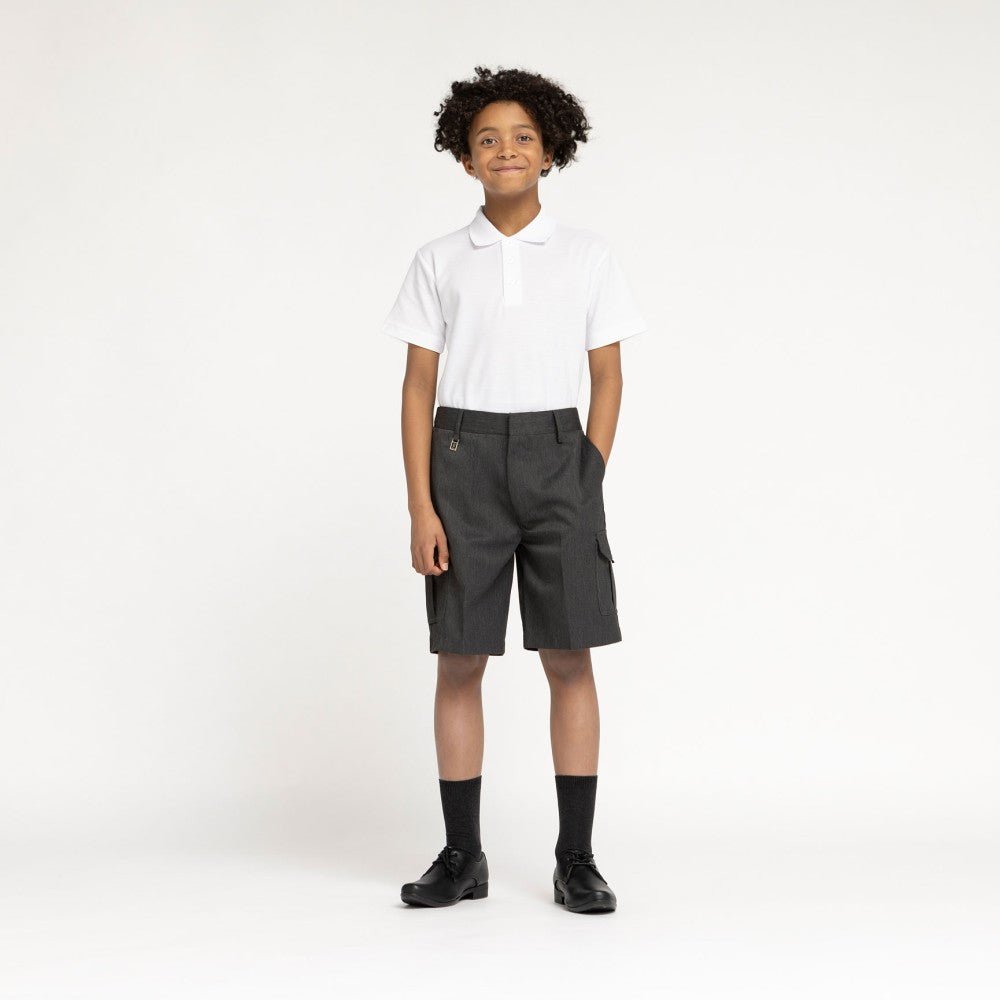 Boys Cargo Style Shorts - Grey - ACE Clothing