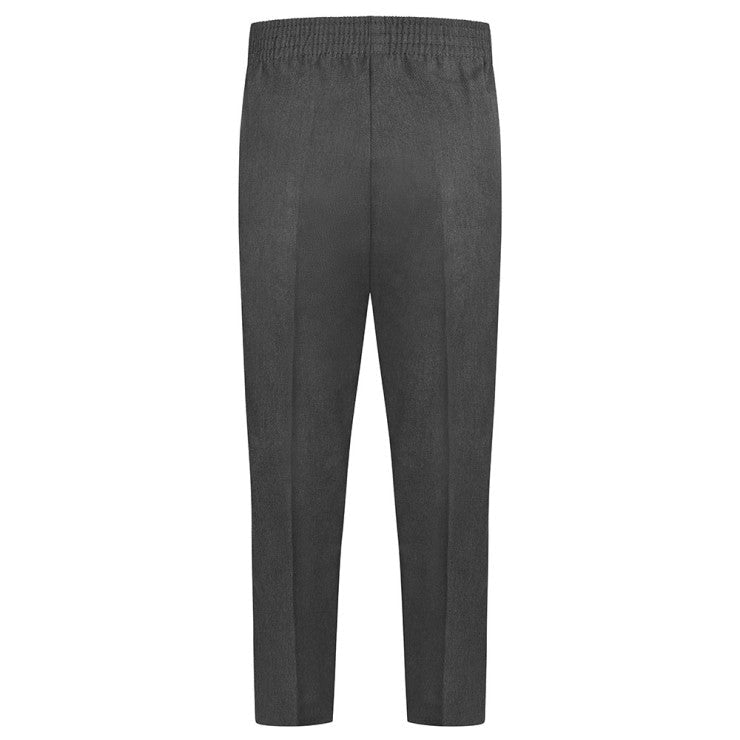 Boys Half Elastic Pull-Up Trousers - Grey - ACE Clothing