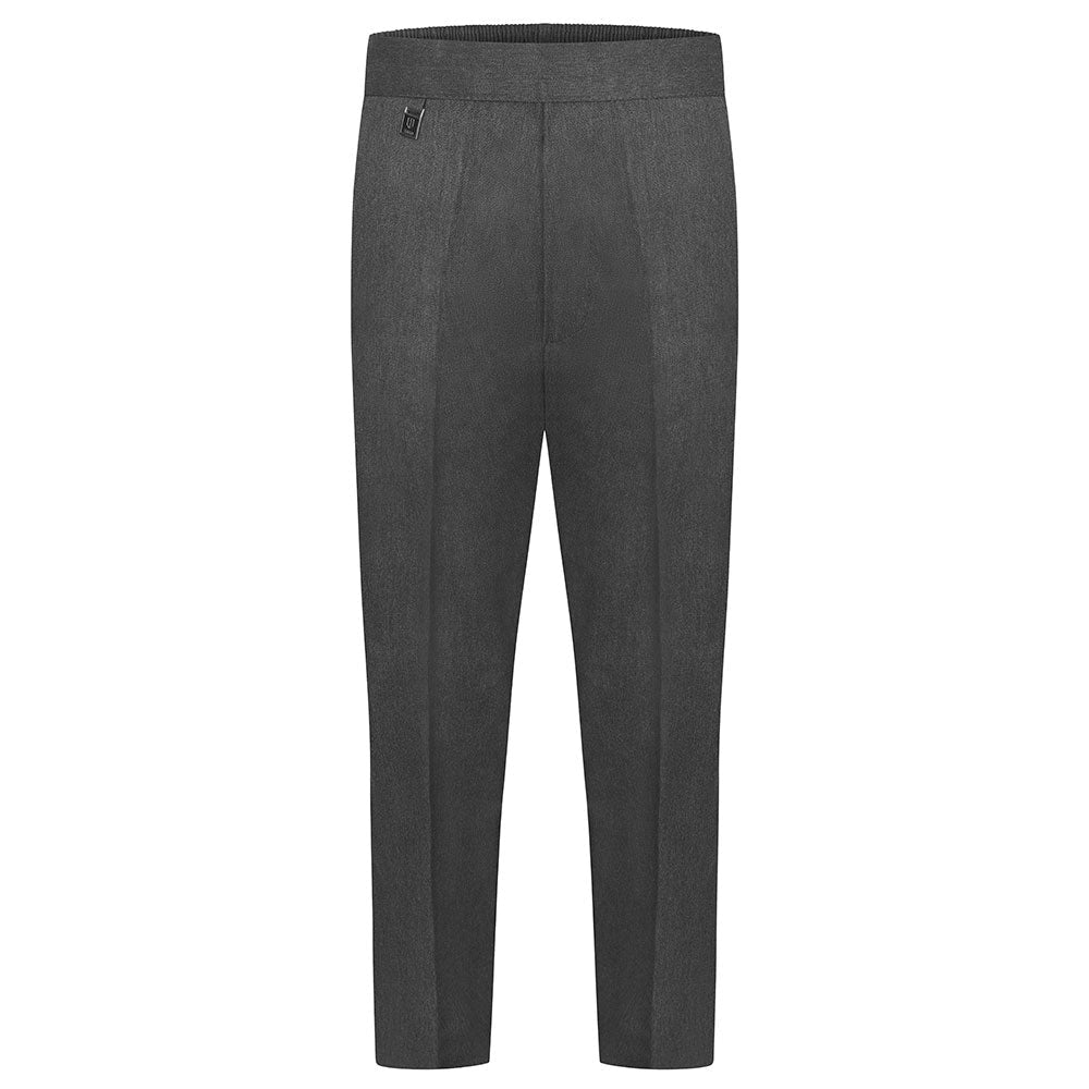 Boys Half Elastic Pull-Up Trousers - Grey - ACE Clothing