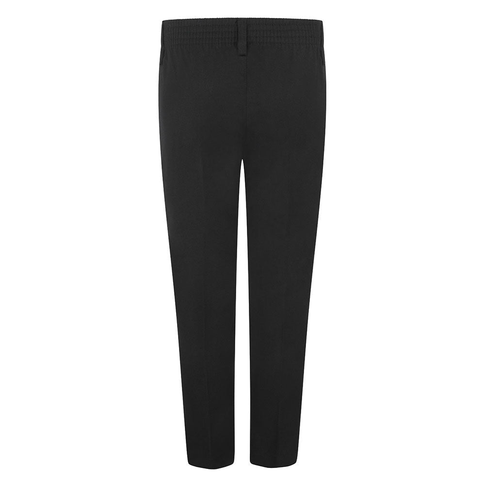 Boys Standard Fit Junior Trousers - Black - ACE Clothing
