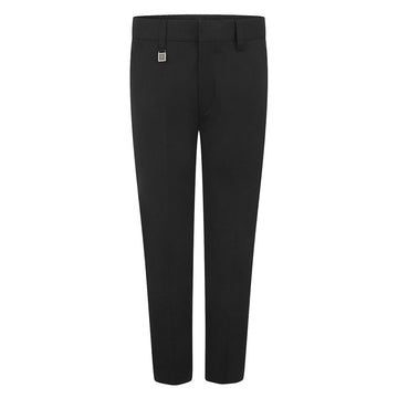 Boys Standard Fit Junior Trousers - Black - ACE Clothing