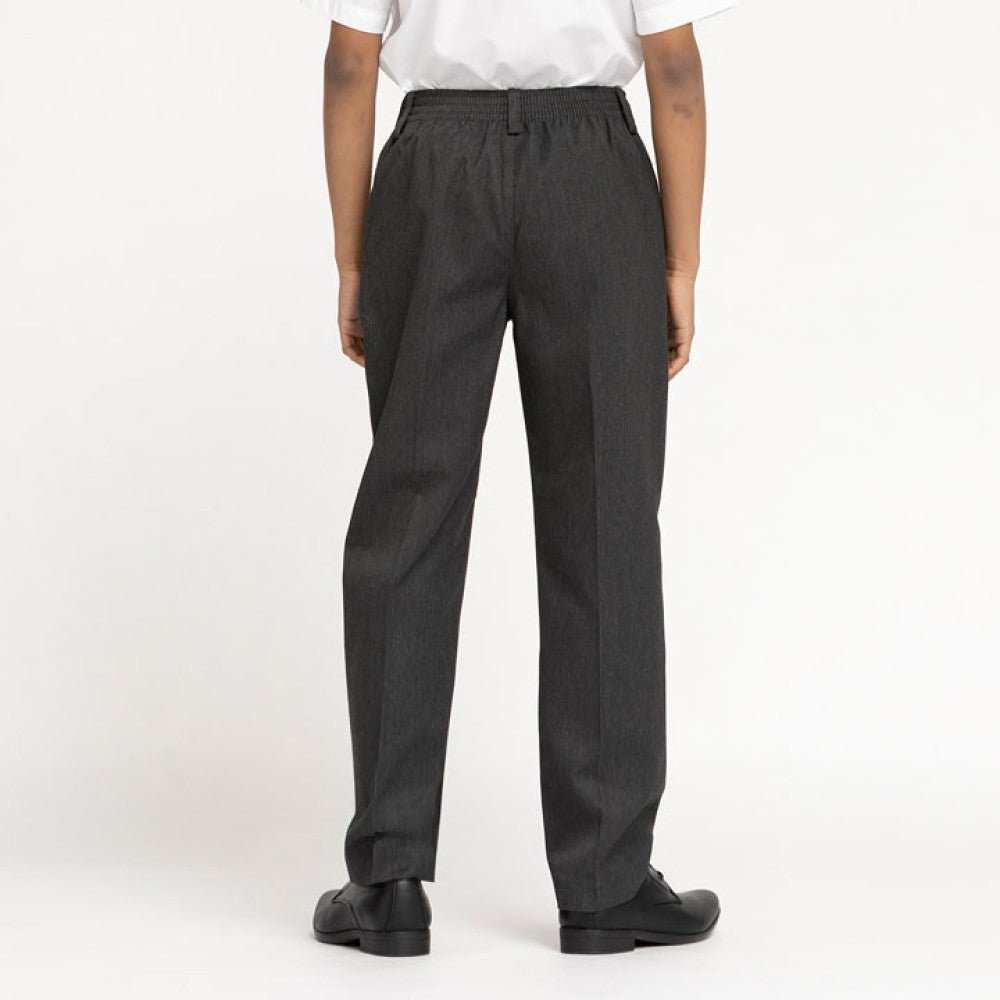 Boys Standard Fit Junior Trousers - Grey - ACE Clothing