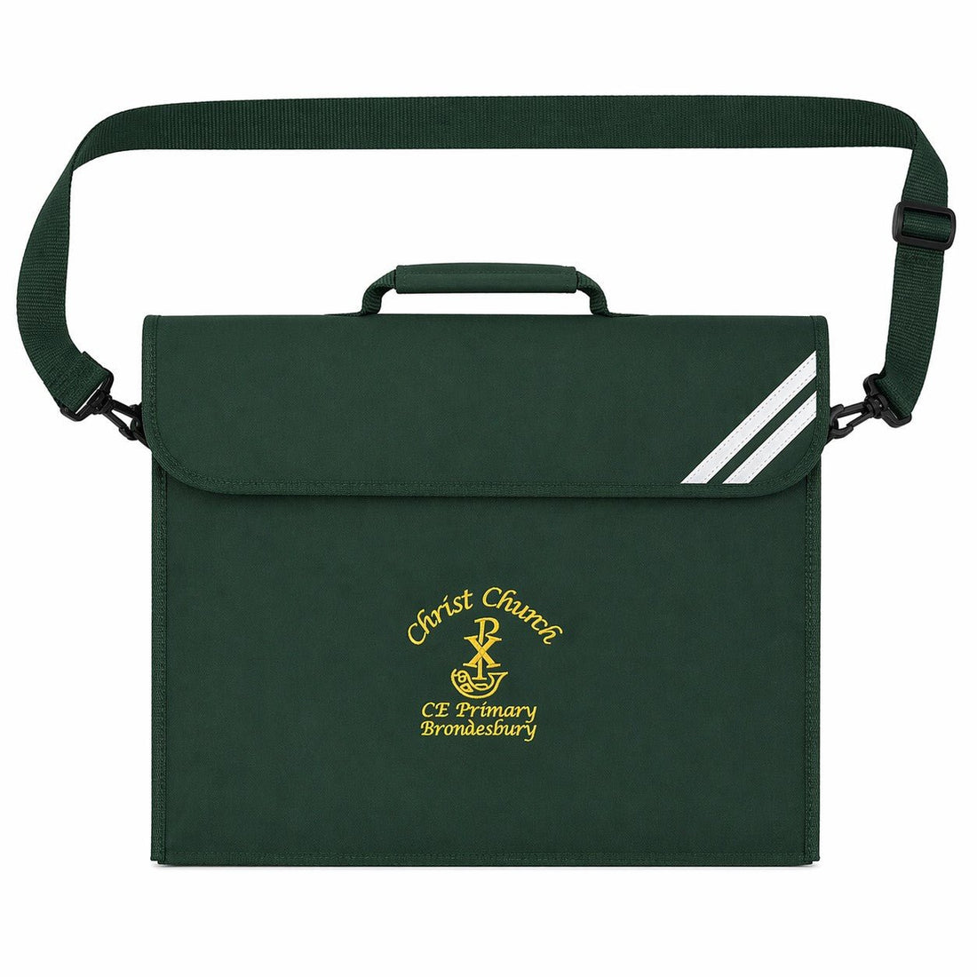 Christ Church Bookbag with strap (Bottle Green) - ACE Clothing
