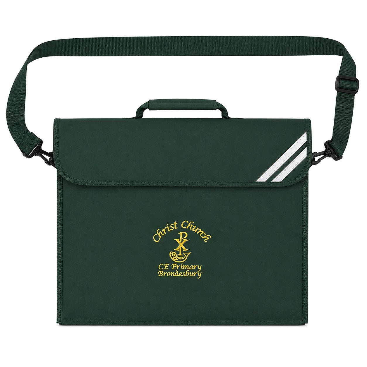 Christ Church Bookbag with strap (Bottle Green) - ACE Clothing