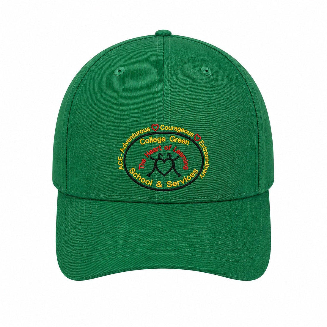 College Green Baseball Summer Cap (Emerald Green) - ACE Clothing