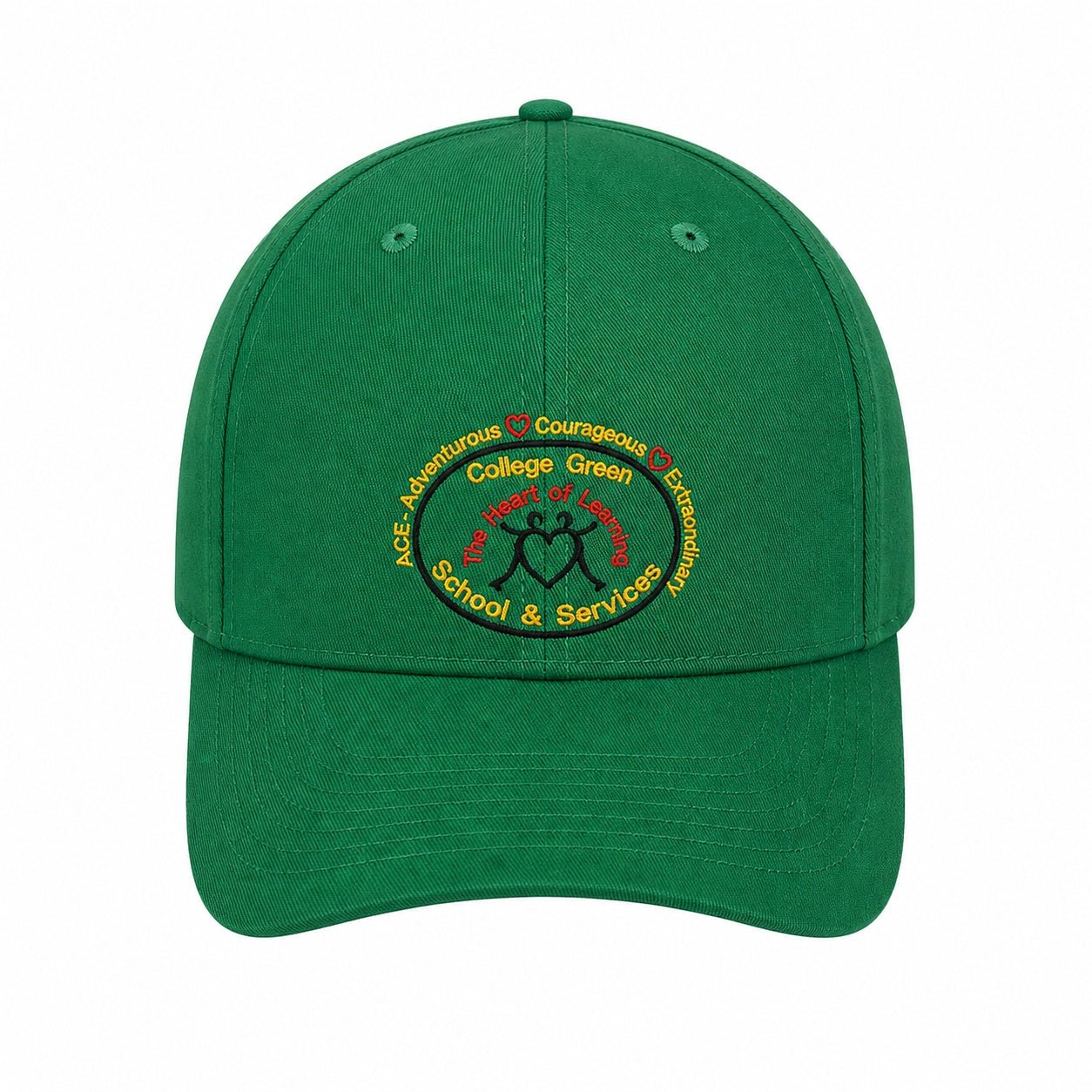 College Green Baseball Summer Cap (Emerald Green) - ACE Clothing