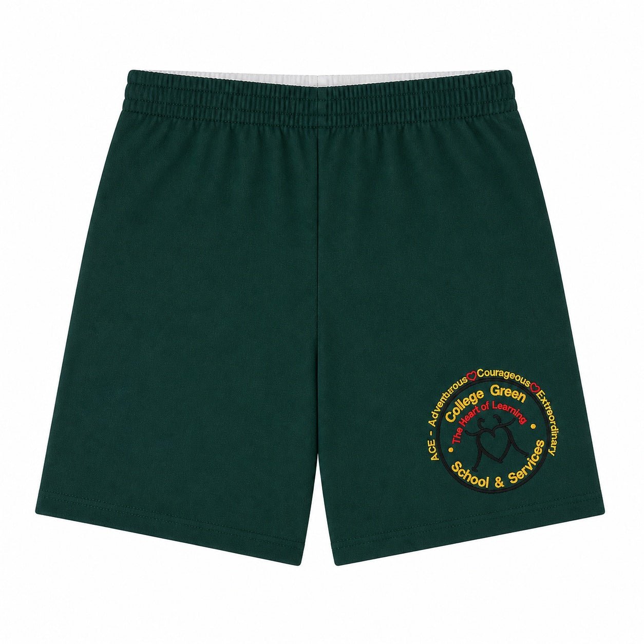 College Green Boys & Girls Summer Shorts -Bottle - ACE Clothing