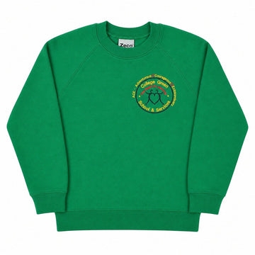 College Green Sweatshirt - Emerald Green - ACE Clothing