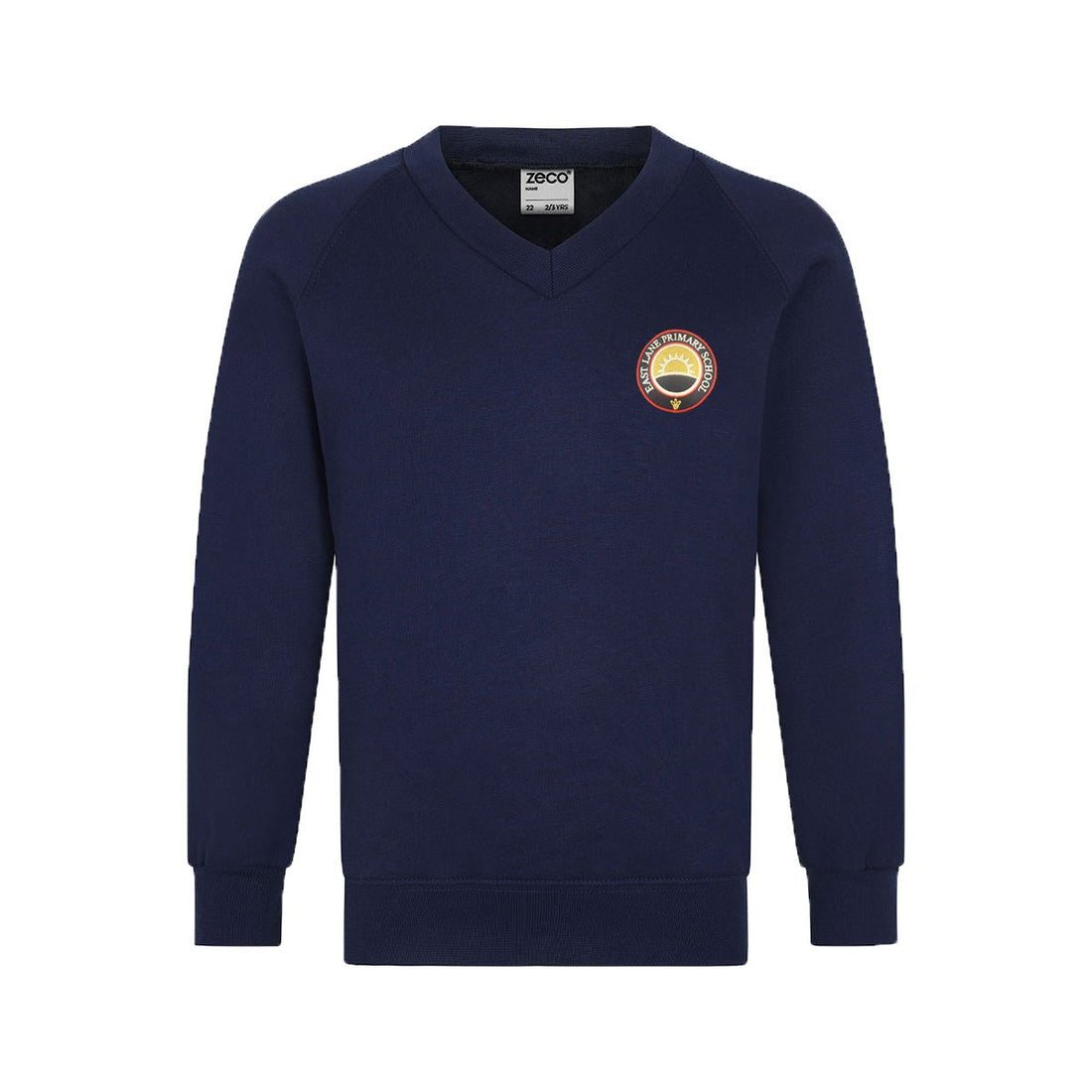 East Lane Primary V-Neck Sweatshirt-Navy - ACE Clothing