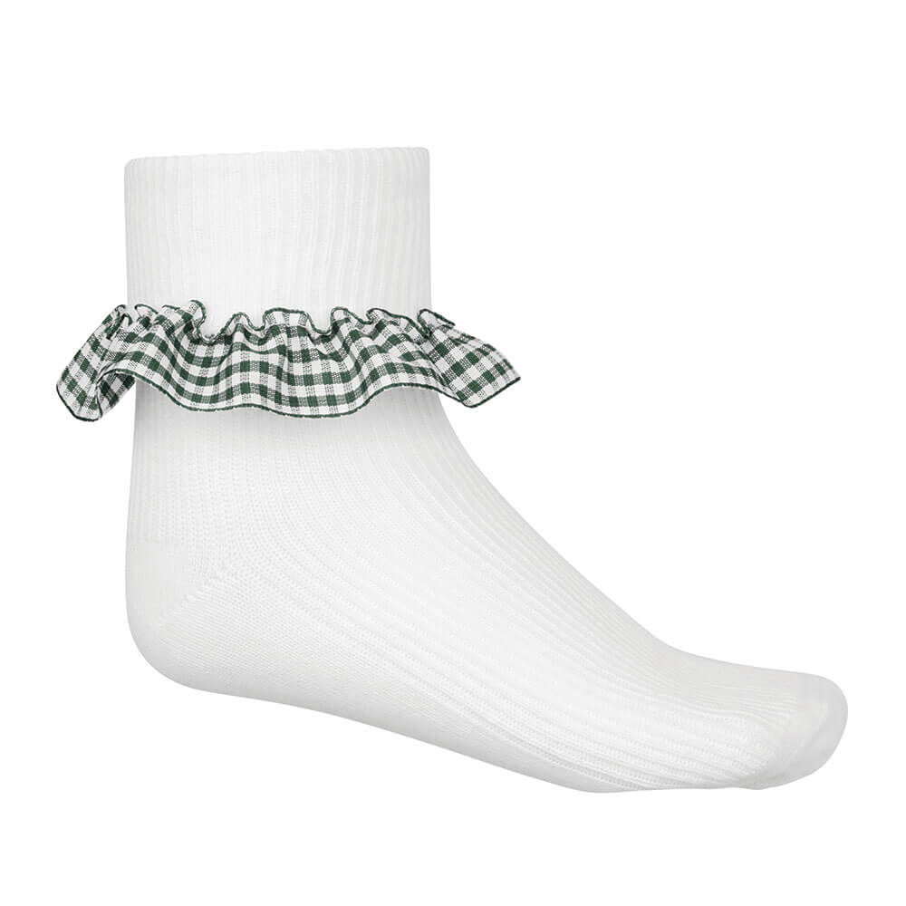 Gingham Ankle Socks - Pack of 3 - Bottle - ACE Clothing