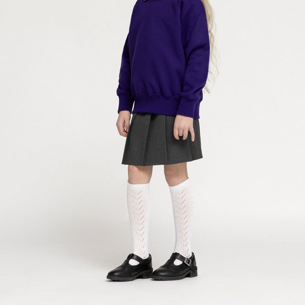 Girls Pelerine Knee Socks White - PK OF 3 - ACE Clothing