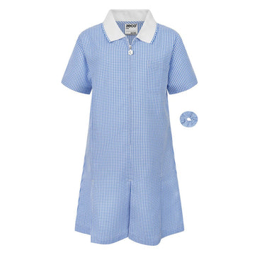 Girls Summer Dress (Blue/White gingham) - ACE Clothing