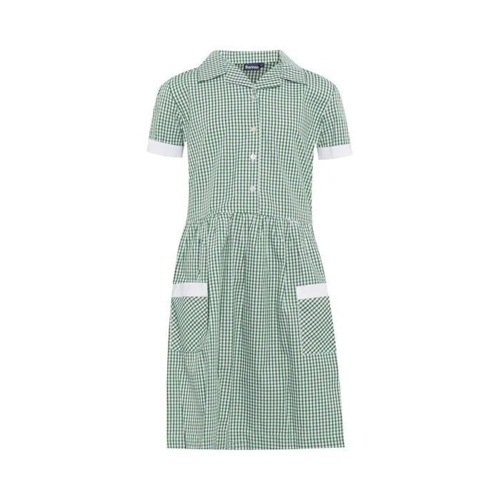 Girls Summer Dress (Green/White check) - ACE Clothing