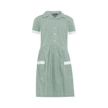 Girls Summer Dress (Green/White check) - ACE Clothing