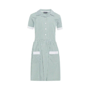 Girls Summer Dress (Green/White stripe) - ACE Clothing