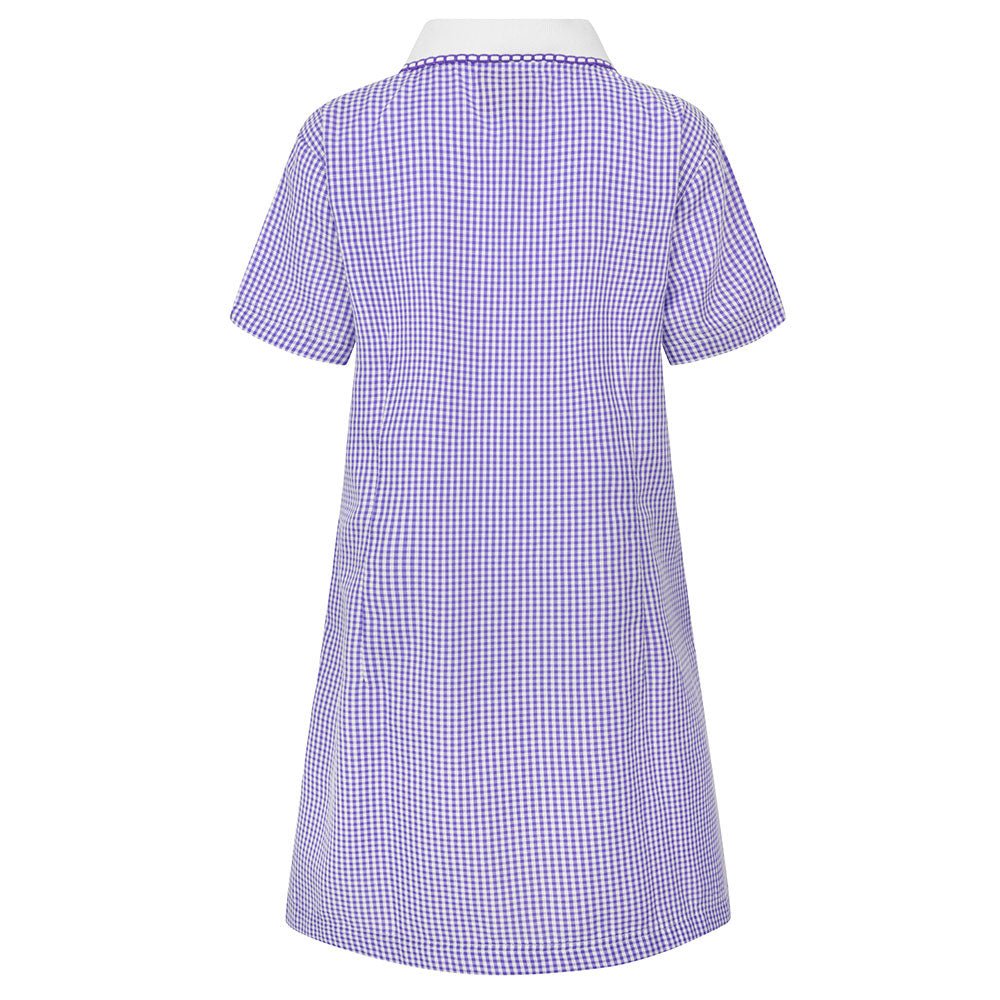 Girls Summer Dress -Purple /White Gingham - ACE Clothing