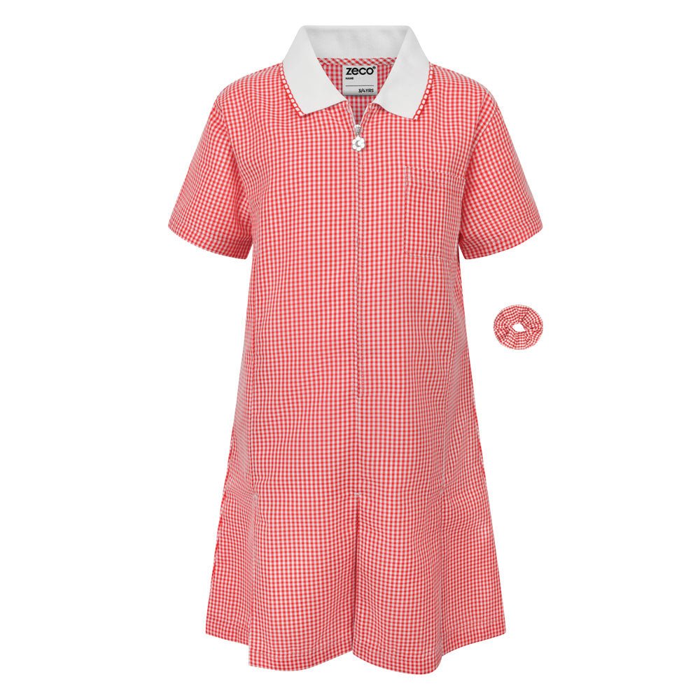 Girls Summer Dress -Red/White Gingham - ACE Clothing