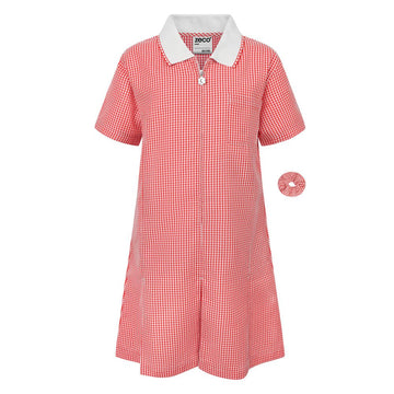 Girls Summer Dress -Red/White Gingham - ACE Clothing