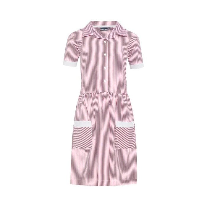 Girls Summer Dress (Red/White stripe) - ACE Clothing