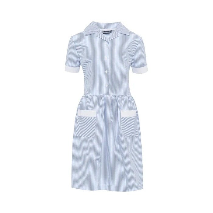 Girls Summer Dress (Royal/White stripe) - ACE Clothing
