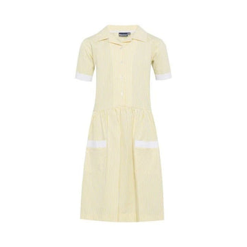 Girls Summer Dress (Yellow/White stripe) - ACE Clothing