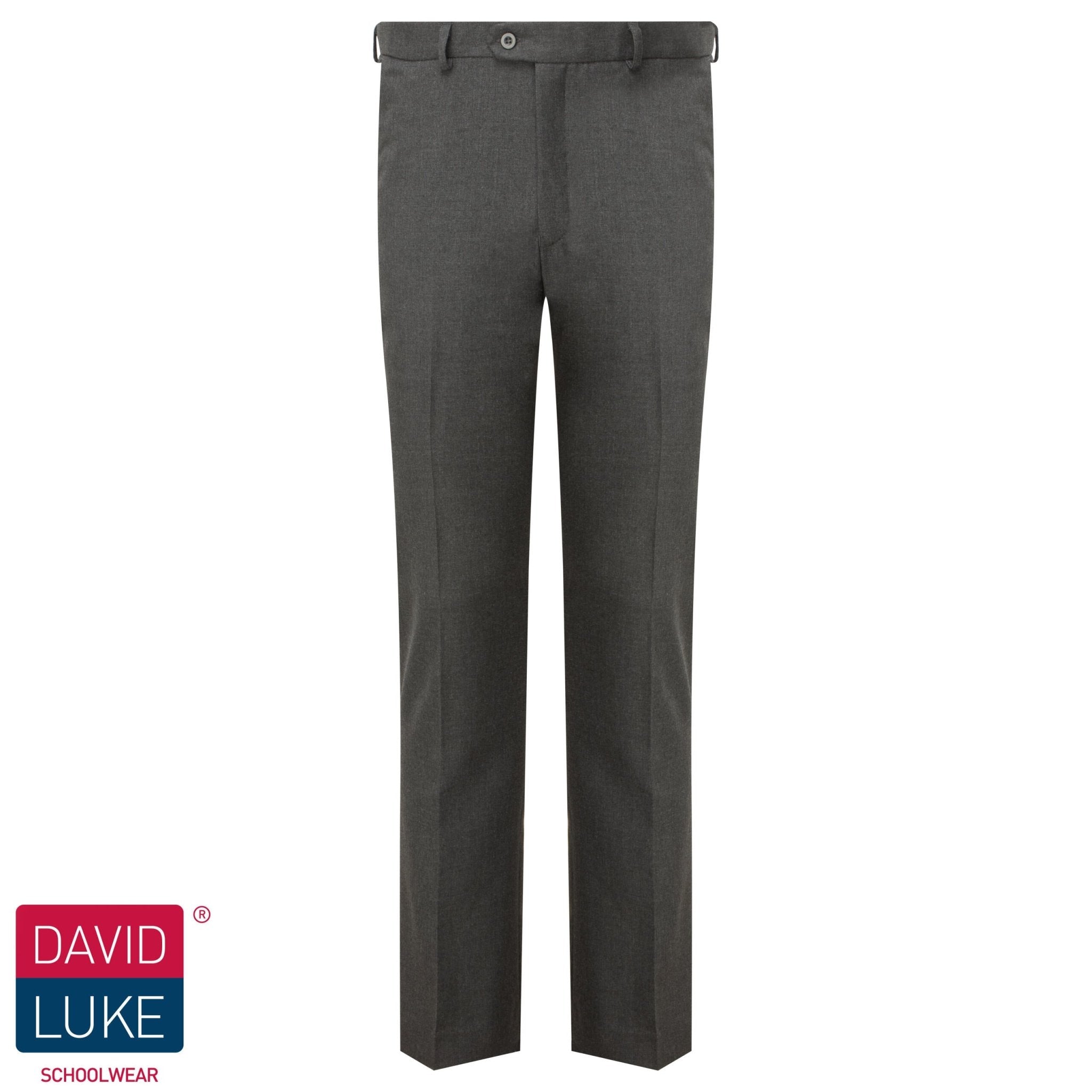 Grey Tailored Flat Front Boys Senior Trousers - DL959 - ACE Clothing