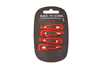 Hair Clips Pack of 4 (Red) - ACE Clothing