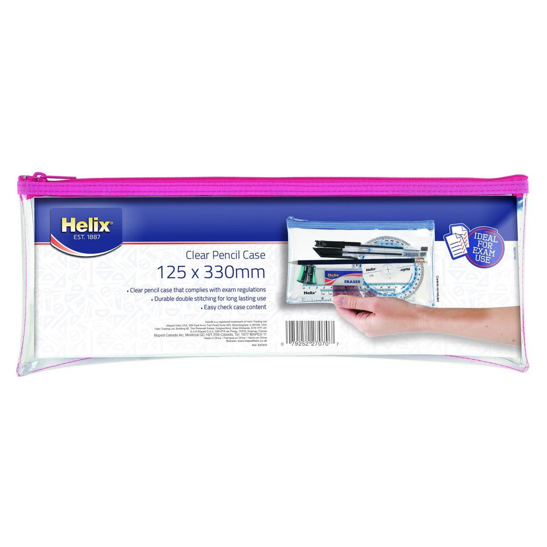 Helix Clear Pencil Case - Large - ACE Clothing