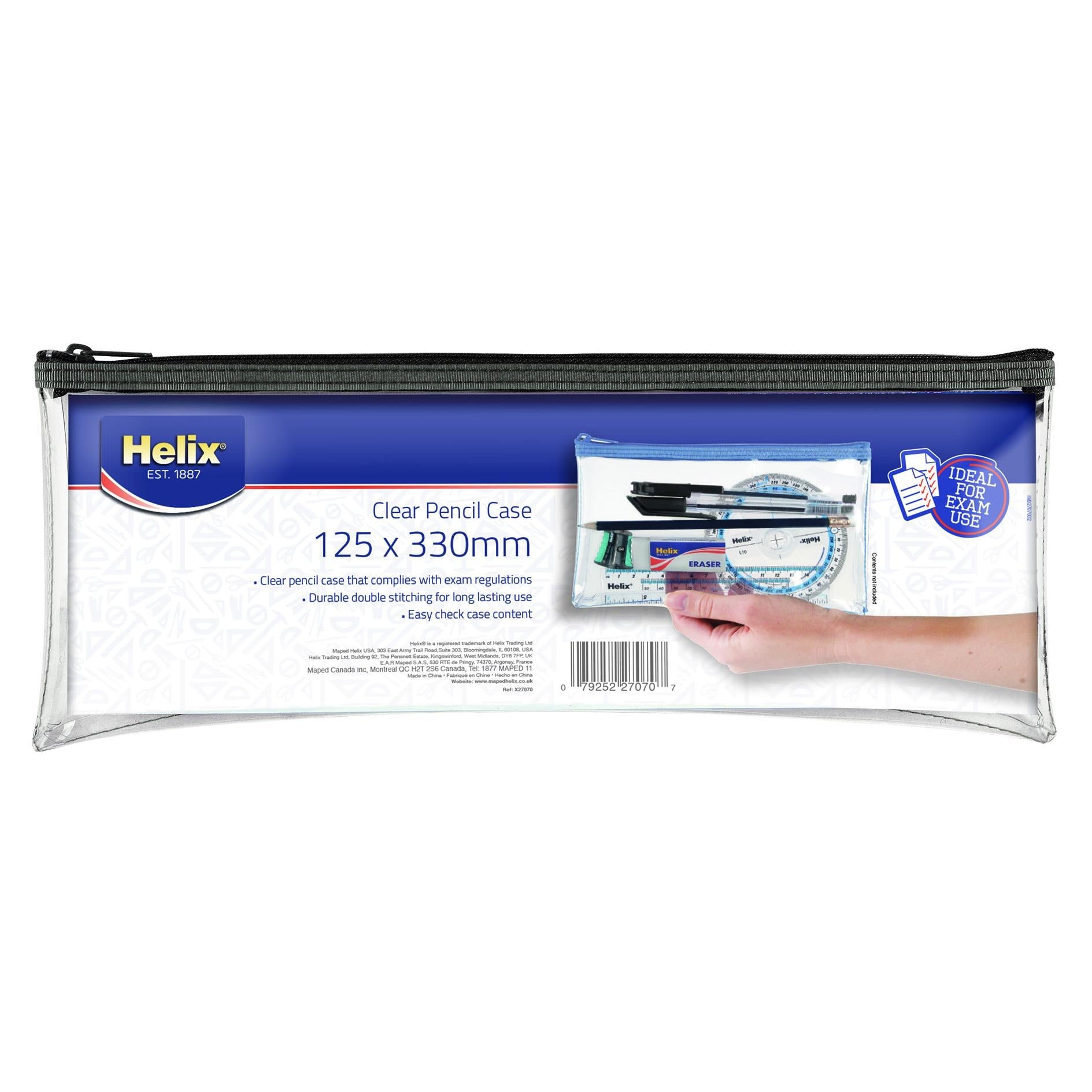 Helix Clear Pencil Case - Large - ACE Clothing