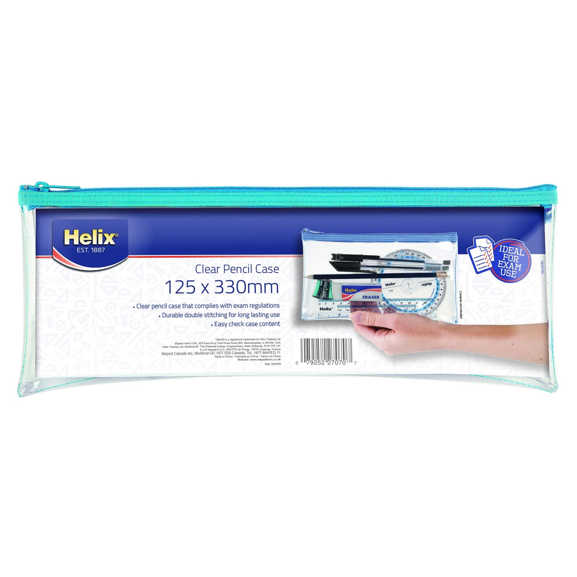 Helix Clear Pencil Case - Large - ACE Clothing