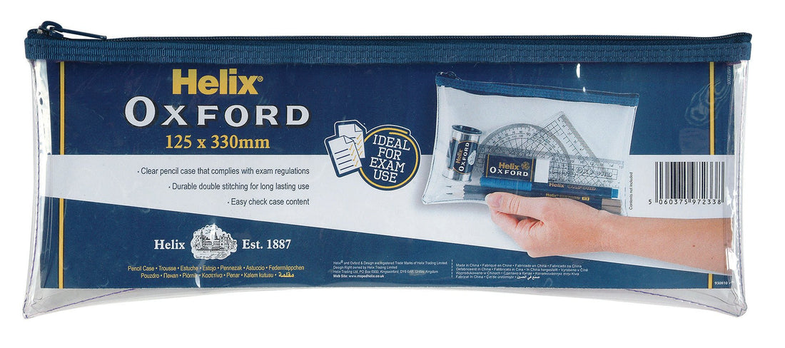 Helix Clear Pencil Case - Large - ACE Clothing